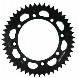 Rear ALU sprocket SUPERSPROX black 47T, 420