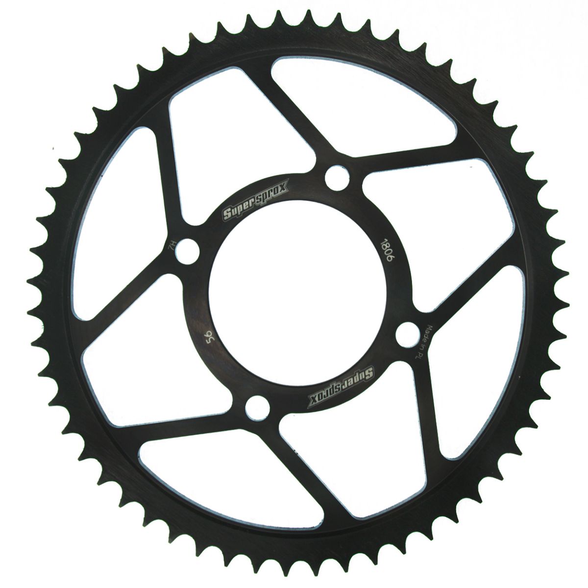 Rear sprocket SUPERSPROX RFE-1806:56-BLK black 56T, 428