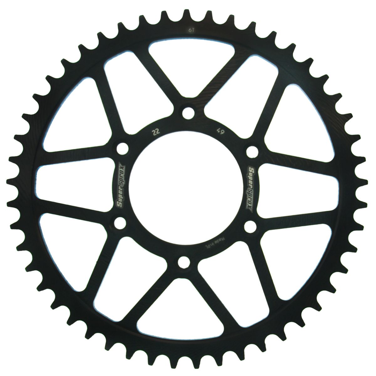 Rear sprocket SUPERSPROX RFE-22:49-BLK black 49T, 520