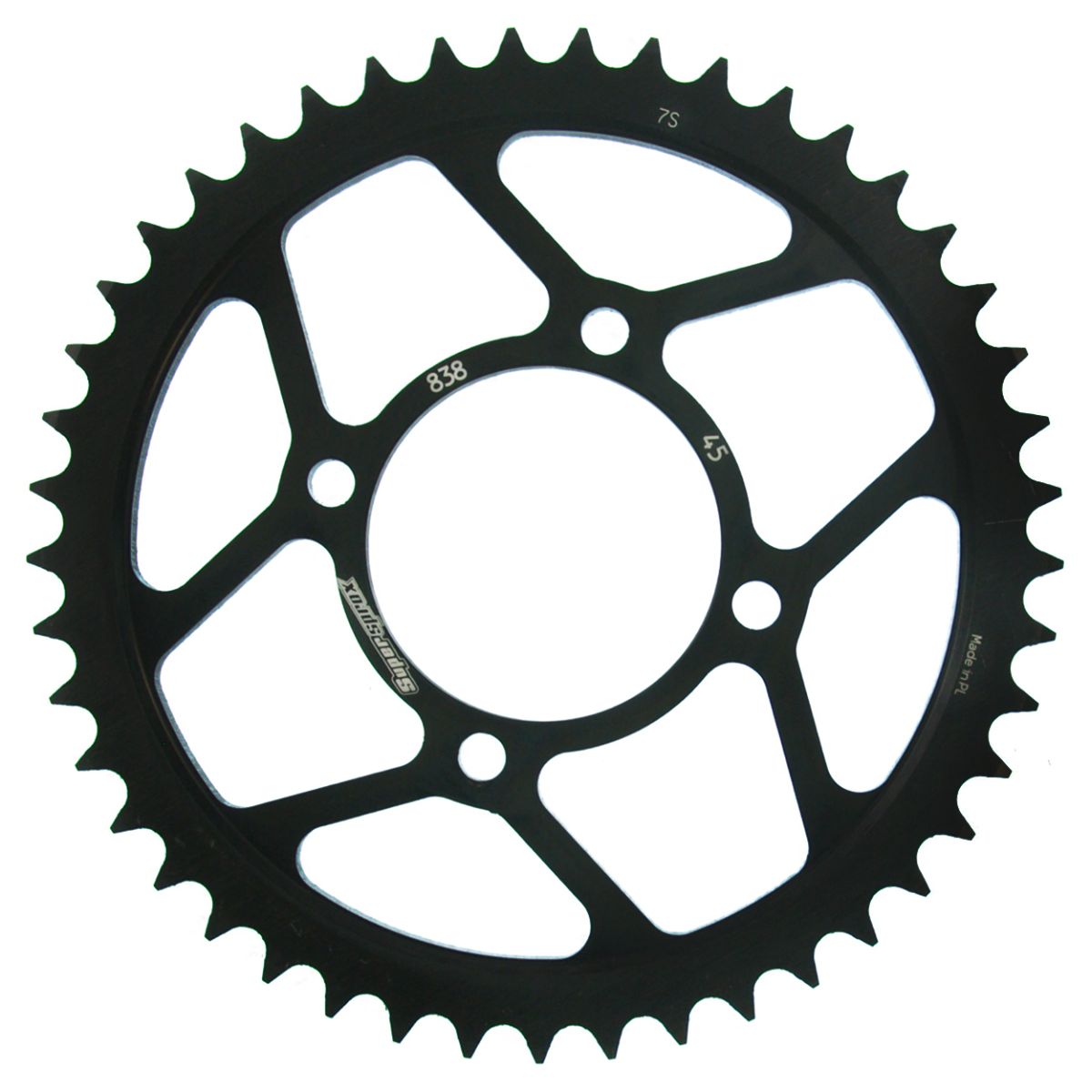 Rear sprocket SUPERSPROX RFE-838:45-BLK black 45T, 428