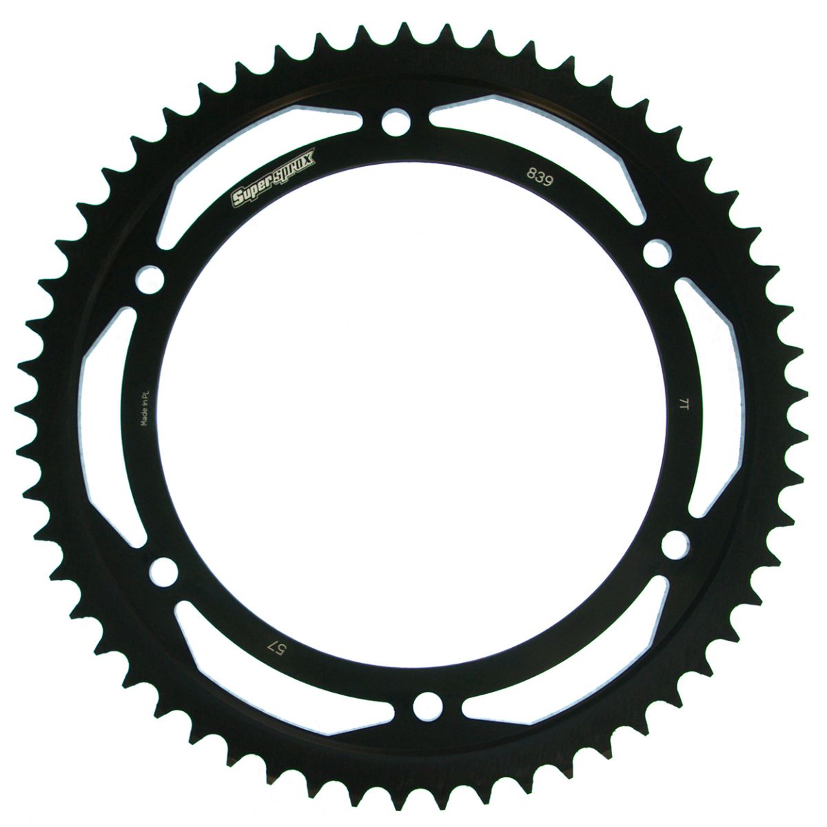 Rear sprocket SUPERSPROX RFE-839:57-BLK black 57T, 428