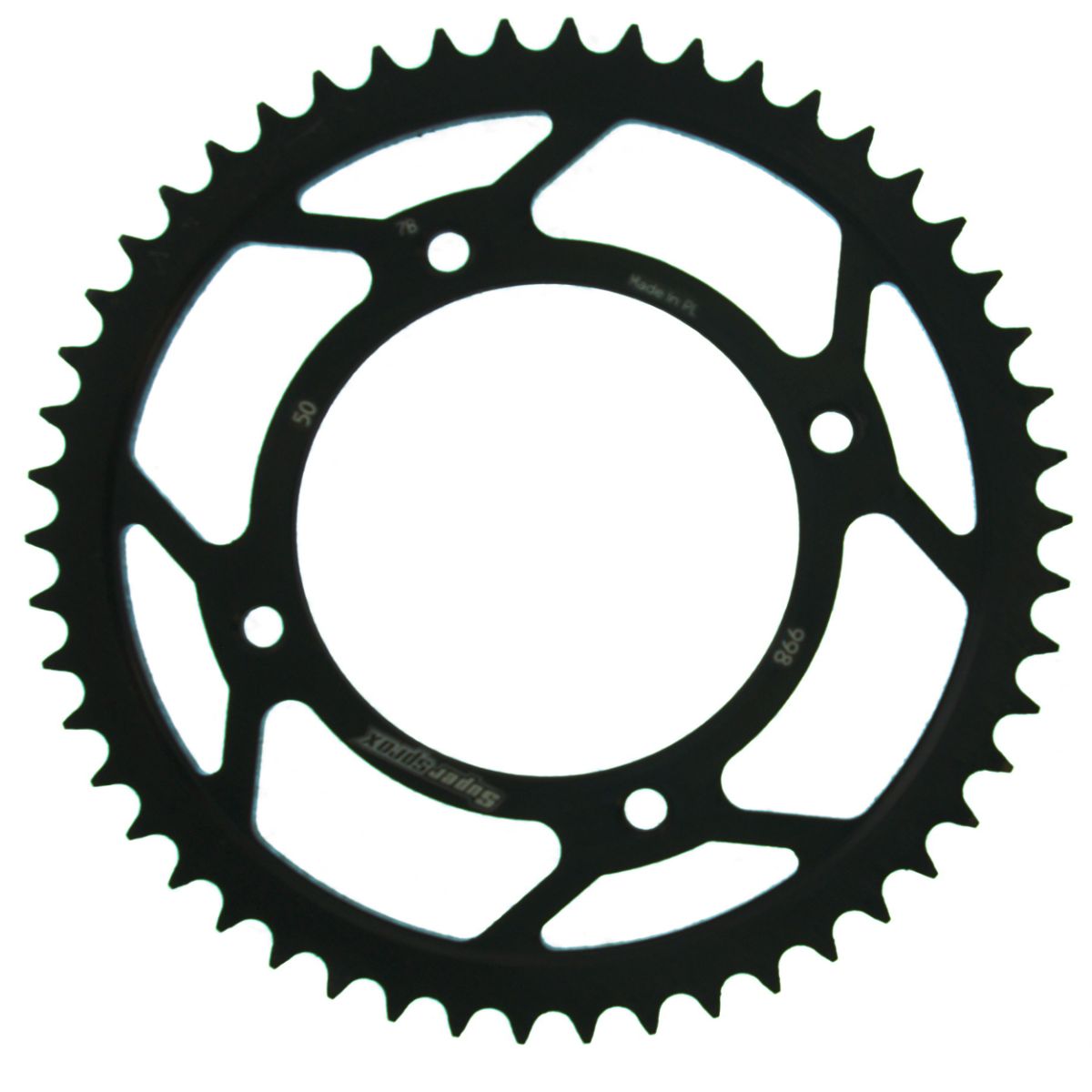 Rear sprocket SUPERSPROX RFE-998:50-BLK black 50T, 428