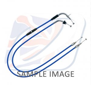 Throttle cables (pair) Venhill featherlight blue