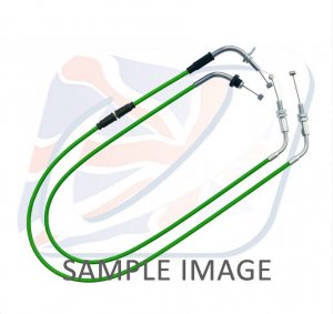 Throttle cables (pair) Venhill featherlight green