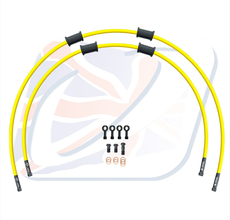 CROSSOVER Front brake hose kit Venhill HON-6021FB-YE POWERHOSEPLUS (2 hoses in kit) Yellow hoses, black fittings